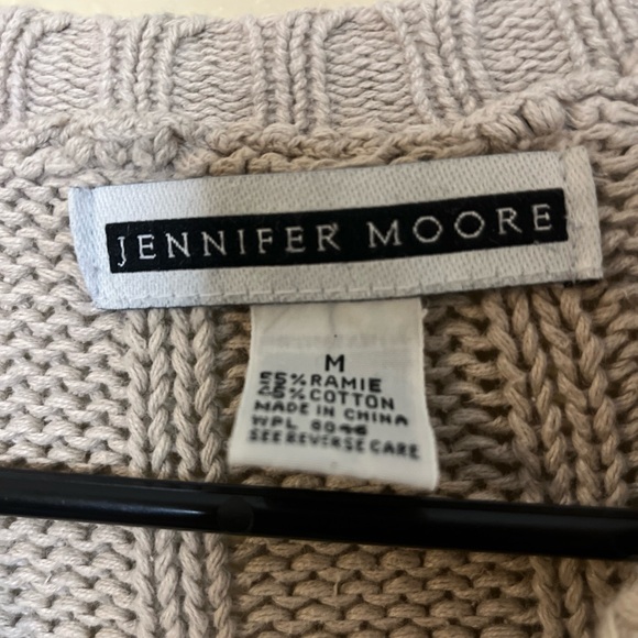 Jennifer Moore Light Beige Cable Knit Cardigan - Picture 4 of 4